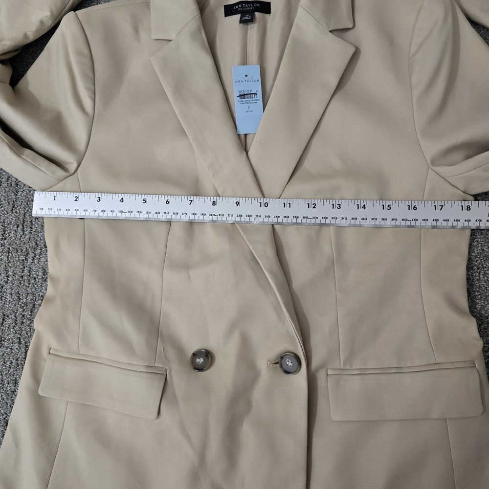 Ann Taylor Crosby Blazer Womens 6P Tan Structured Career Jacket NWT - Picture 5 of 8